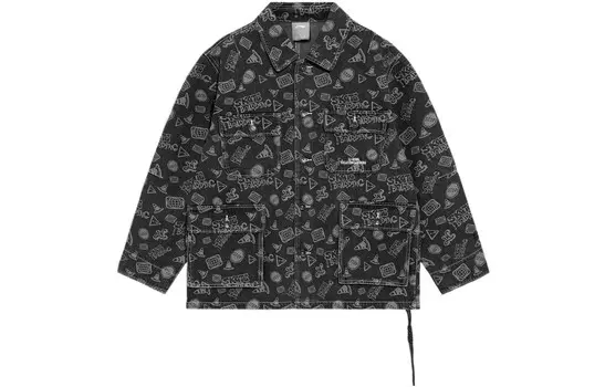 Скейтборд джинсовая куртка мужская черная Lining, черный