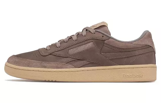 Скейтборд-кеды Club C унисекс с низким верхом, кофейные Reebok, цвет Coffee