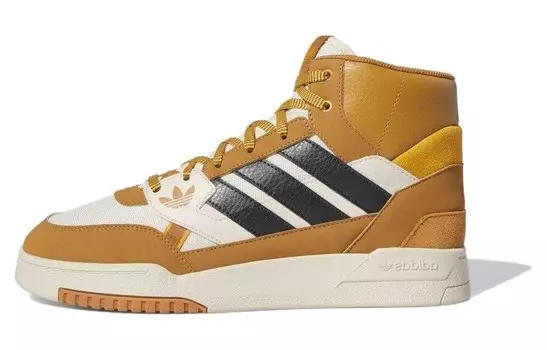 Скейтборд-кеды Drop Step унисекс, средний верх, белый и желтый Adidas Originals