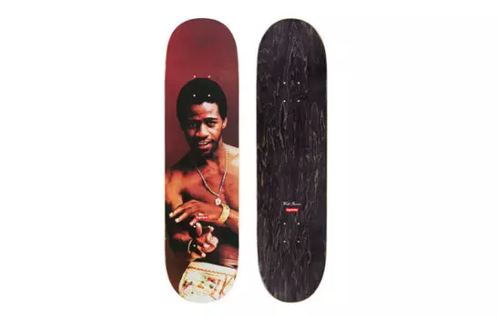 Скейтборд Supreme, черный / коричневый