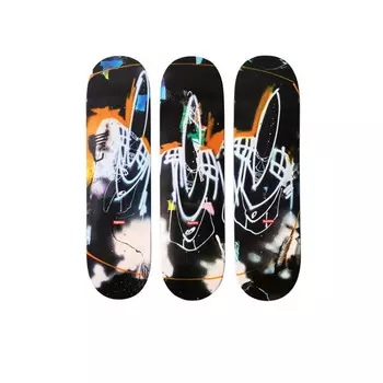 Скейтборд Supreme с принтом, черный