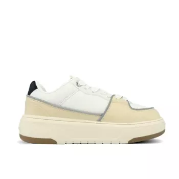 Скейтбордические кеды Chunky Liner унисекс с низким верхом бежево-желтый Mlb