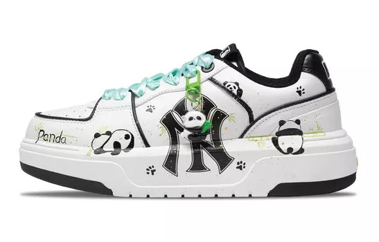 Скейтбордические кеды Chunky Liner унисекс с низким верхом белого/черного/синего цвета Mlb