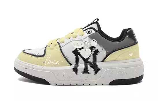 Скейтбордические кеды Chunky Liner унисекс с низким верхом желтого/белого цвета Mlb