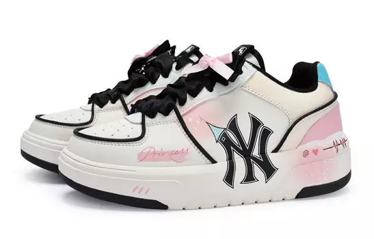 Скейтбордические кеды Chunky Liner унисекс с низким верхом розового/черного цвета Mlb