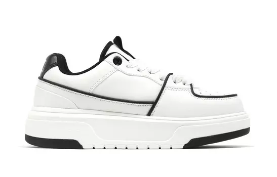 Скейтбордические кеды Chunky Liner унисекс с низким верхом, белый/черный Mlb