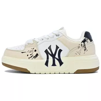 Скейтбордические кеды Chunky Liner унисекс с низким верхом бежевый/белый/черный Mlb