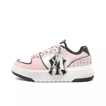 Скейтбордические кеды Chunky Liner унисекс с низким верхом, белый/розовый/черный Mlb