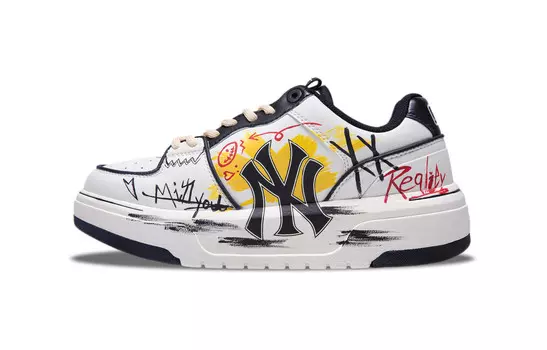 Скейтбордические кеды Chunky Liner унисекс с низким верхом белого цвета Mlb