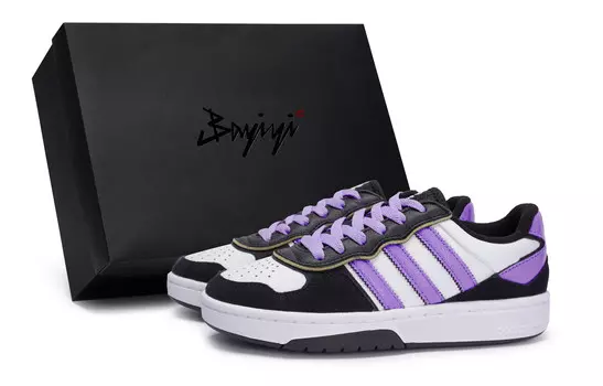 Скейтбордические кеды Courtic унисекс с низким верхом, белый/фиолетовый Adidas Originals