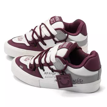 Скейтбордические кеды Dream M Series унисекс с низким верхом Miniso, цвет Burgundy
