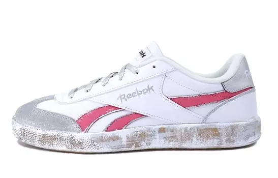 Скейтбордические кеды VECTOR SMASH Series Unisex Low-Top White/Pink Reebok