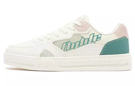 Скейтбордические кеды женские низкие белый/розовый/зеленый 361°