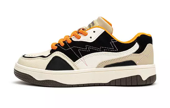 Скейтбордические кеды женские низкие черный/белый/оранжевый Dafu Leaps Forward