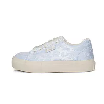 Скейтбордические кеды женские низкие розовый/синий/бежевый B10Crown