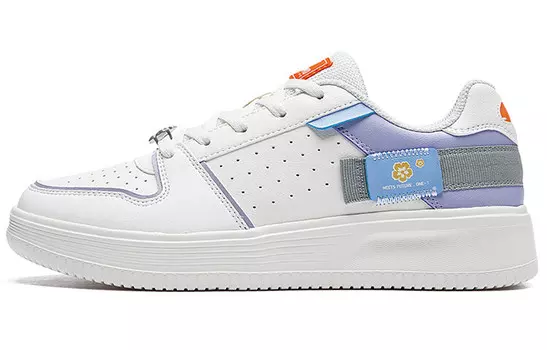 Скейтбордические кеды женские с низким верхом белый/фиолетовый/серый 361°