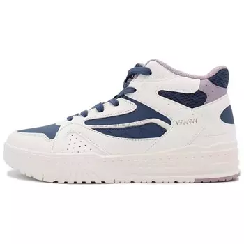 Скейтбордические кеды женские с высоким берцем Feather белый / ностальгические синий 361°