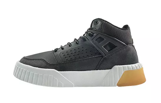 Скейтбордические кеды женские средней высоты, цвет черный/прозрачный пудровый 361°