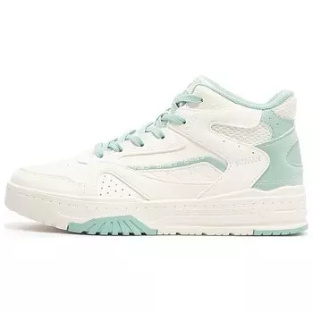 Скейтбордические кеды женские высокие Feather белый/отбеленные светло-зеленый 361°