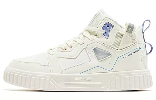 Скейтбордические кеды женские высокие Oak Bud белый/ивово-фиолетовый Erke