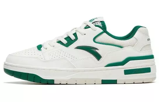 Скейтбордические кроссовки Flame 4.0 женские с низким верхом, белые/зеленые Anta