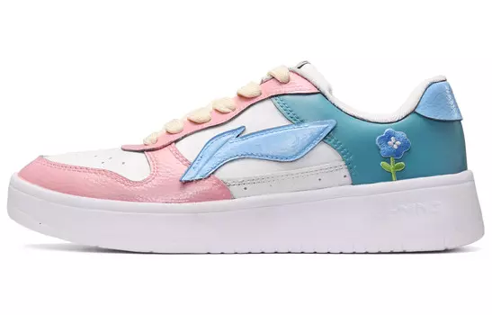 Скейтбординг обувь Мужская низкая розовая синяя белая Lining