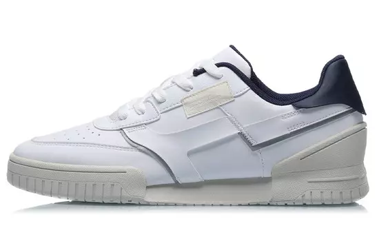 Скейтбординговые туфли мужские низкие белые/королевские синие Lining