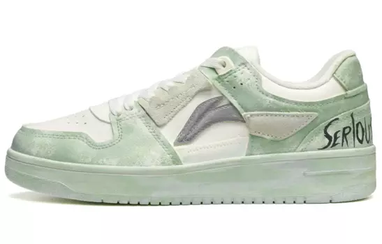 Скейтбординговые туфли мужские низкие серые/зеленые Lining