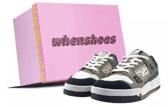 Скейтбординговые туфли мужские низкие серые/зеленые Lining