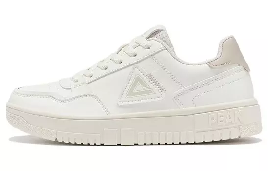 Скейтбординговые туфли женские низкие парусиновые белые Peak