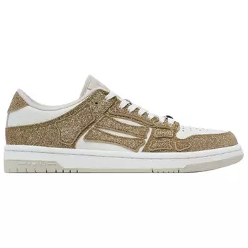 Скейтбординговые туфли женские низкие золотые Amiri