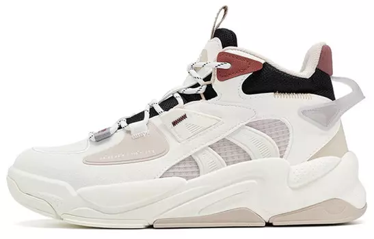 Скейтбординговые туфли женские высокие белые/черные/серые Xtep