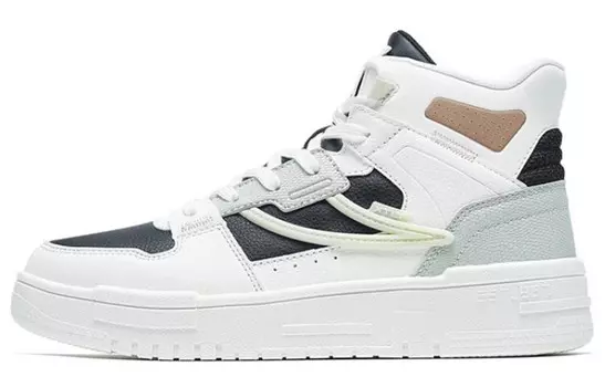 Скейтбординговые туфли женские высокие белые/черные/серые Xtep