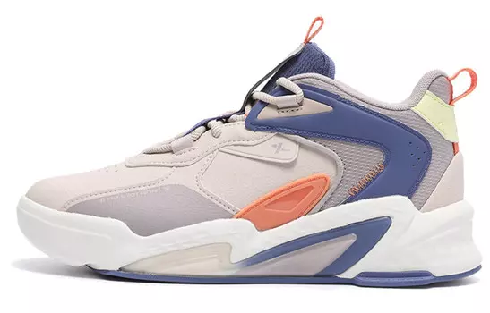 Скейтбординговые туфли женские высокие бежевые/фиолетовые Xtep