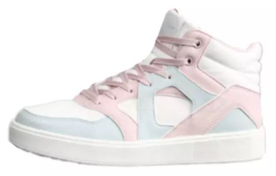 Скейтбординговые туфли женские высокие бежевые/розовые Xtep