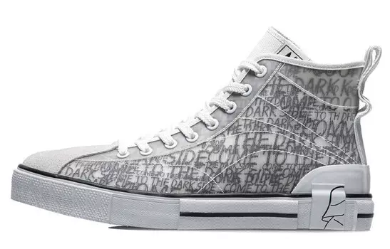 Скейтбординговые туфли женские высокие Cloud White / Thunderstorm Gray / Standard White Lining