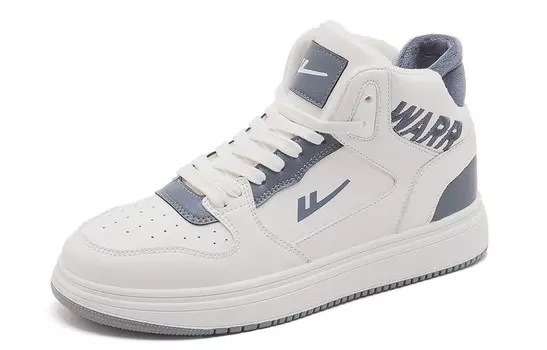 Скейтбординговые туфли женские высокие Meter/синие Warrior