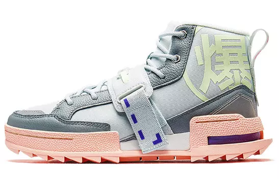 Скейтбординговые туфли женские высокие зеленые Xtep