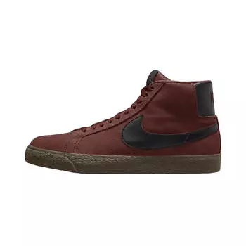 Скейтерские кеды Nike SB Zoom Blazer Mid, тёмно-красный/чёрный