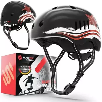 Скейтерский шлем Skatewiz, цвет hellrot