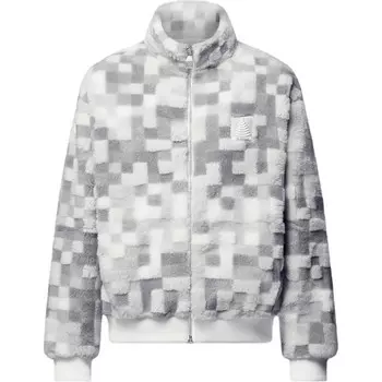 SKI Skiing Series Velvet Jacket Men Серый Белый Louis Vuitton