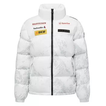 SKI STYLE Пуховик унисекс Descente, цвет Wolf King White