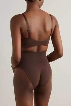 SKIMS Бесшовные трусы со средней посадкой Sculpt - Какао, коричневый