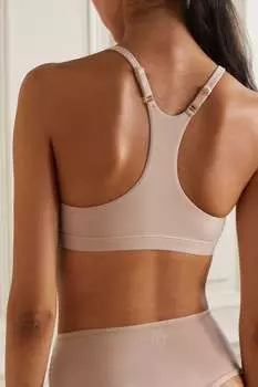SKIMS Бралетт со спиной-борцовкой подходит всем - глина, коричневый