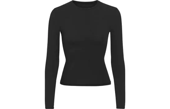 SKIMS Женская футболка, Цвет оникса