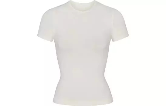 SKIMS Женская футболка, Мрамор белый/МРАМОР