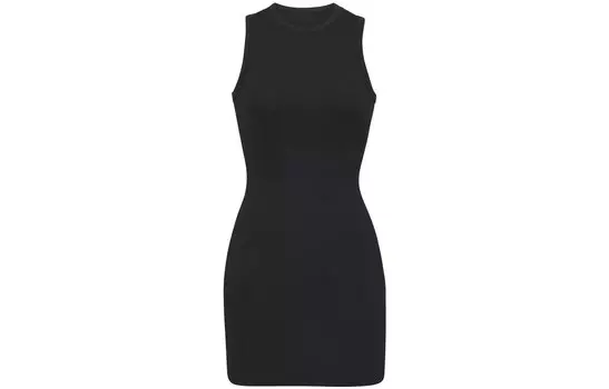 SKIMS Женское платье без рукавов, Черный