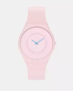 Skin Classic Bioceramic SS09P100 Био-розовые силиконовые женские часы Swatch, розовый