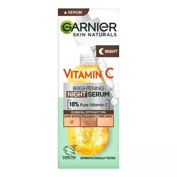 Skin naturals витамин с осветляющая ночная сыворотка для лица Garnier, 30 мл