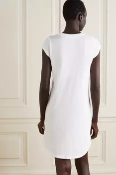 SKIN + NET SUSTAIN Ночная рубашка Carissa из органического хлопкового джерси Pima, белый